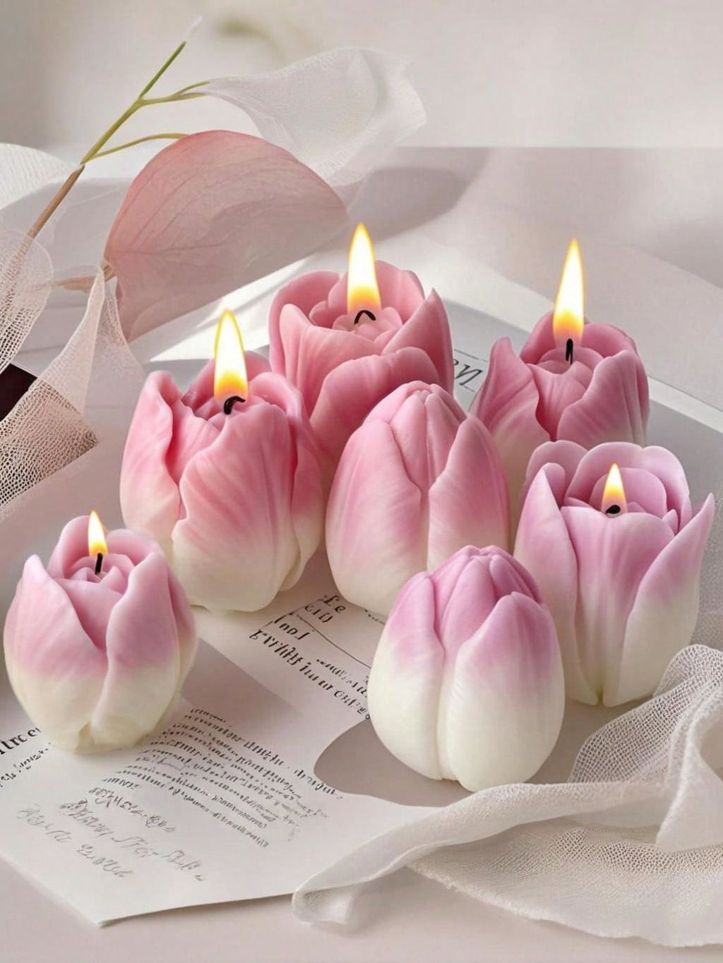 Blossom Glow Rosebud Candles