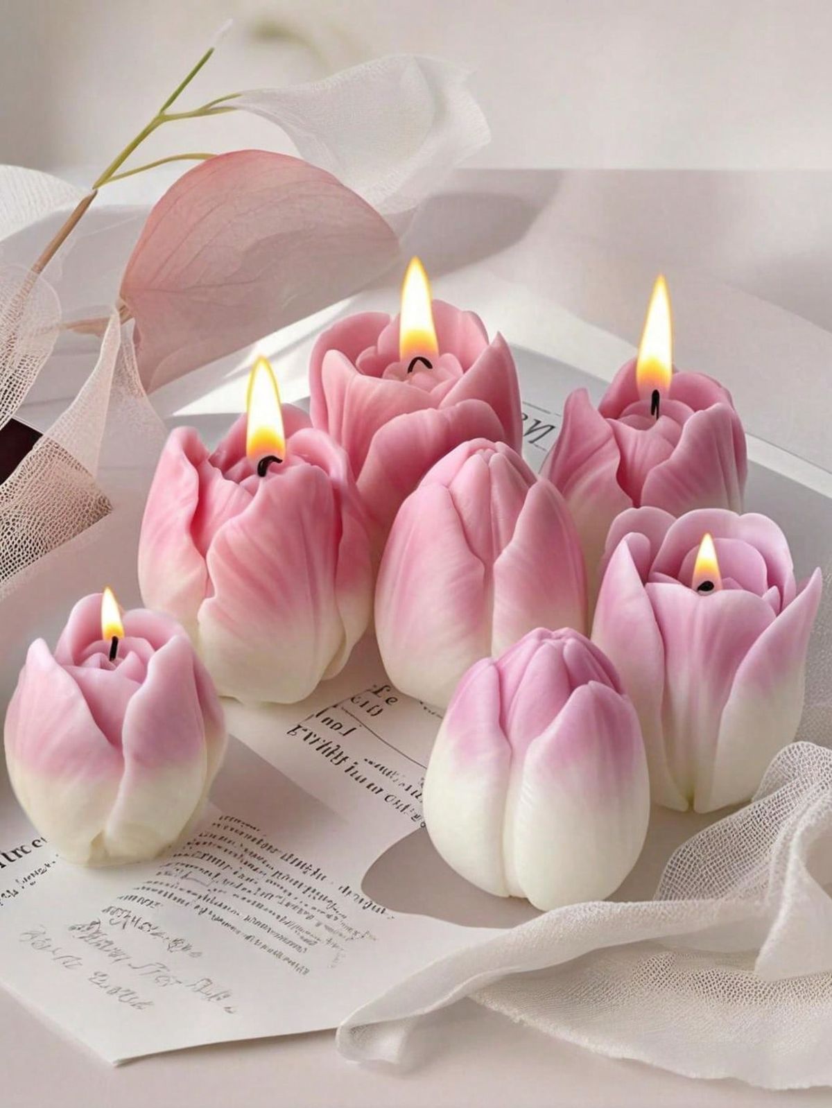 Blossom Glow Rosebud Candles