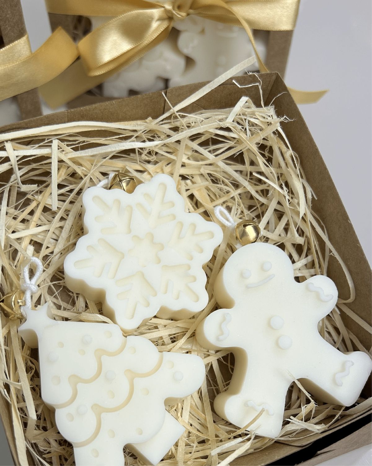 Gingerbread, Snowflake, and Tree Candles