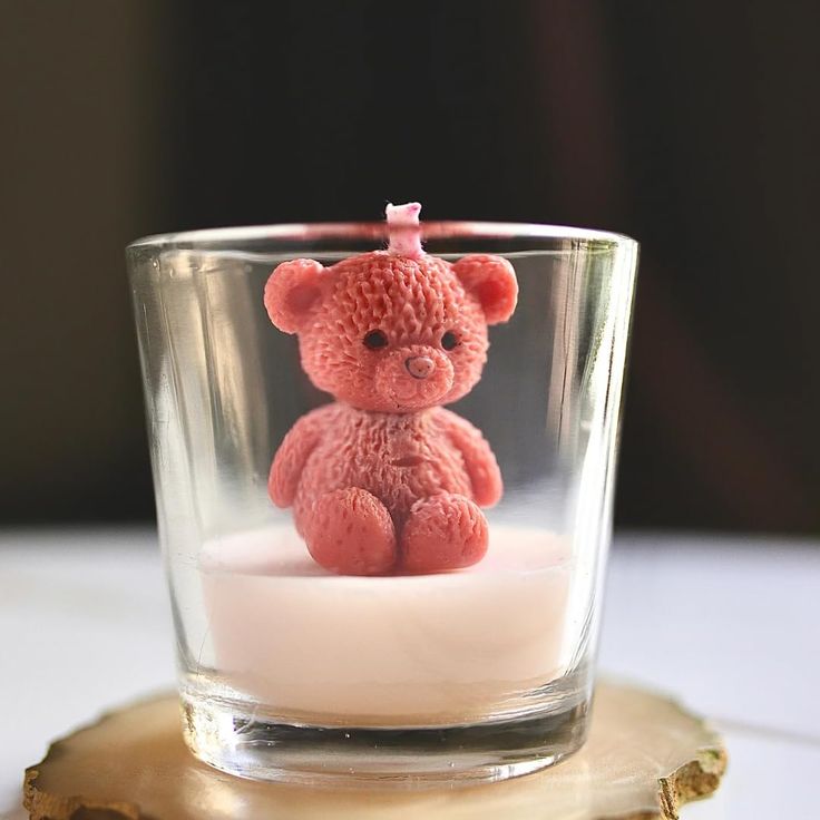 Pink Teddy Votive